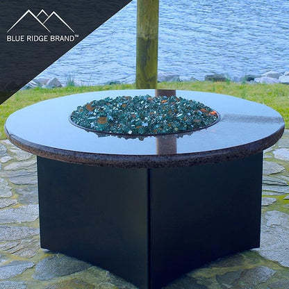 Reflective Fire Pit Glass - Green Fire Glass Rocks for Fire Pit & Fireplace (20 Pound)