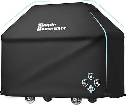 Simple Houseware 64 in. Heavy-Duty BBQ Gas Grill Cover, 600D Polyester Waterproof, Weather-Resistant