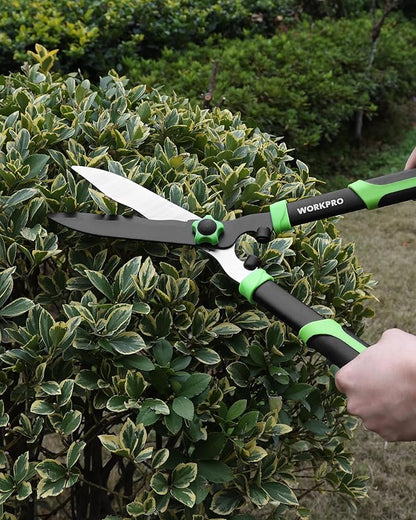 WORKPRO 3-Piece Garden Shears Set - 20” Hedge Shear, 24” Anvil Lopper & 8” Pruning Shear, Heavy-Duty Gardening Clippers with Sharp Blade, Comfort Grip Handle for for Branches, Shrubs, and Hedges