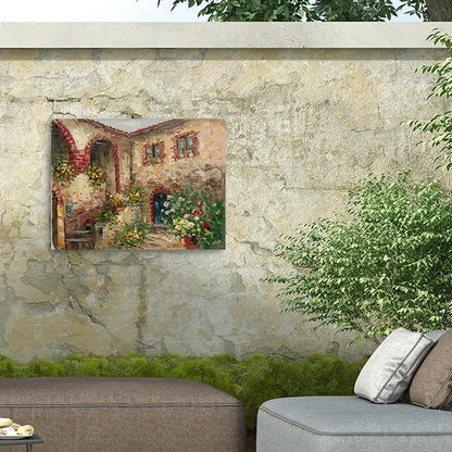 Masters Fine Art 'Tuscany Courtyard' Outdoor All-Weather Wall Decor