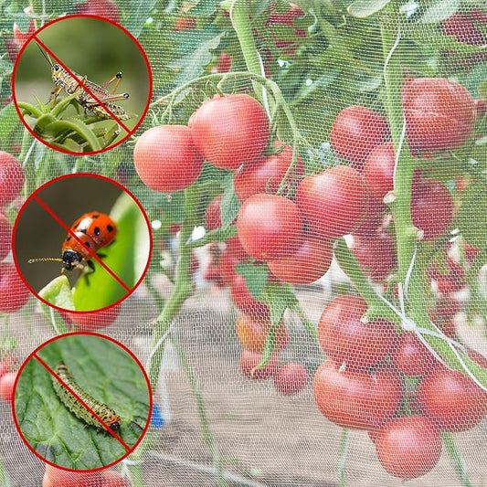 Unves Garden Netting, 10' x 50' Ultra Fine Mesh Bird Netting for Garden, Insect Mosquito Net for Patio Protection, Pests Bugs Plant Covers for Vegetable Plants Fruit Trees Berry Bushes Raised Beds