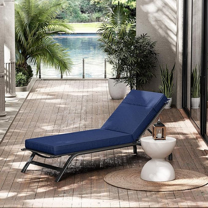 Chaise Lounge Cushions Outdoor, 72" L X 21" W X 4" D Lounge Chair Cushions for Outdoor Furniture, High-Density Foam Outdoor Chaise Cushion-Waterproof Fade-Resistant ThickPatio lounge chair cushion