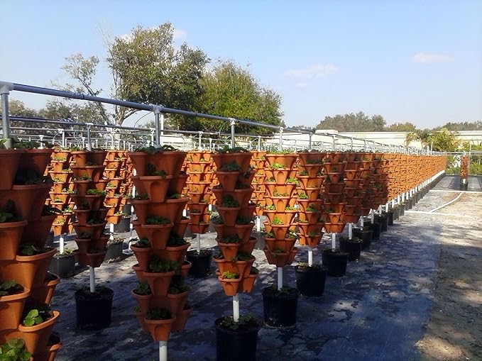 Vertical Gardening Planters - Use Mr Stacky Pots With ANY Grow Medium (Soil, Hydroton, Vermiculte, Perlite, Coco Fiber) - Great for Hydroponics and Aquaponics Too - Build Your Own Stacking Container