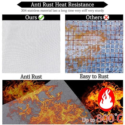 Wire Mesh Roll 20 Mesh 304 Stainless Steel Woven Wire Screen Mesh Never Rust，Pest Rat Mesh for Preventing Rats Squirrel and Mouse Access 11.8 in X 9.84 Ft TXZWJZ (Black)
