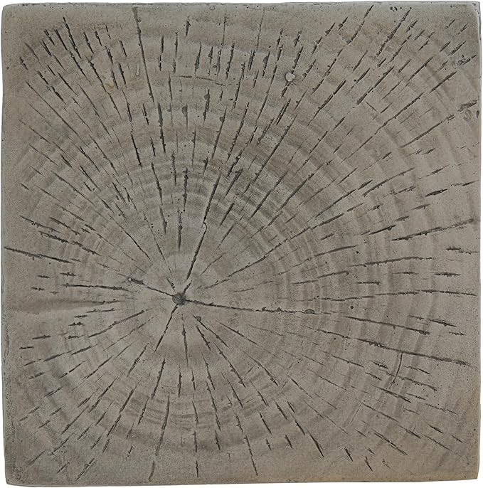 Christopher Knight Home Novi Outdoor Side Table, Geometric-Shaped Accent Side End Table, Garden Stool for Patio Balcony Beach Pool, Lightweight Concrete, Wood-Like Texture, Light Gray