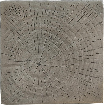 Christopher Knight Home Novi Outdoor Side Table, Geometric-Shaped Accent Side End Table, Garden Stool for Patio Balcony Beach Pool, Lightweight Concrete, Wood-Like Texture, Light Gray