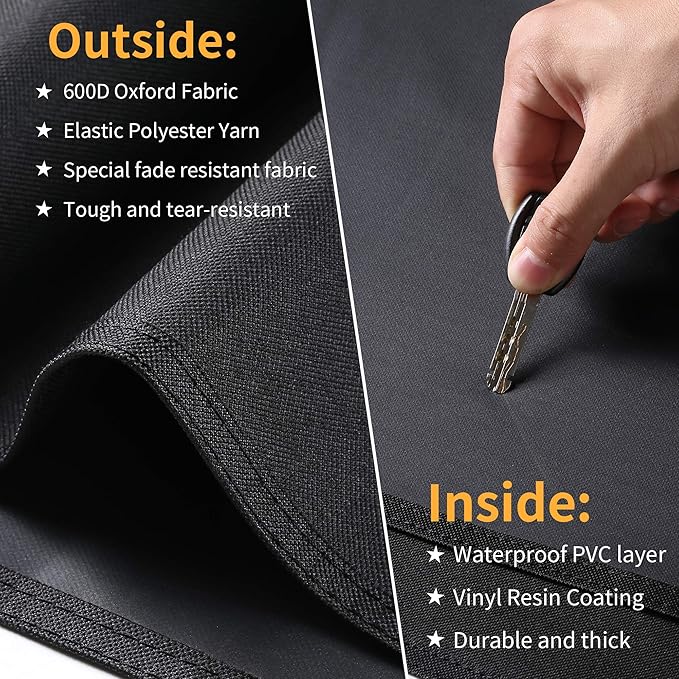 Grill Cover for Weber Q Series Grills, Portable BBQ Cover for Weber Q2000 and Q200 (Not Fit for Q2200)