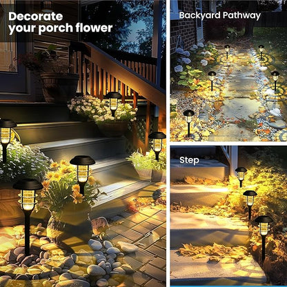 SOLPEX Solar Lights for Outside, Solar Outdoor Pathway Garden Lights Waterproof, Solar Powered Landscape Lighting for Yard, Garden, Pathway, Patio, Porch, Walkway, Driveway, 8 Pack(Warm White)