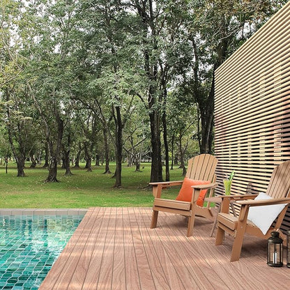 FUNBERRY Folding Adirondack Chair Set of 2, All Weather HDPE Fire Pit Chairs with Cup Holder for Outdoor