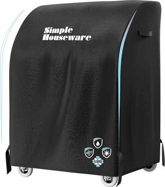 Simple Houseware 32 in. Heavy-Duty BBQ Gas Grill Cover, 600D Polyester Waterproof, Weather-Resistant