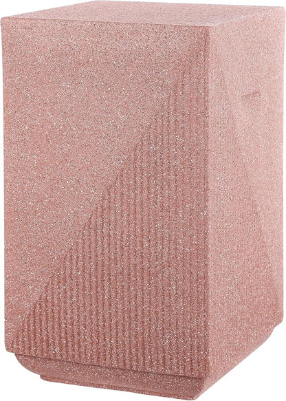 JONATHAN Y TBL1104C Adrian 20.75" Contemporary Minimalist Square Indoor/Outdoor Accent Table Modern, Mid-Century, Art Deco, Contemporary, Patio, Garden, Bathroom, Living Room, Pink Terrazzo Finish