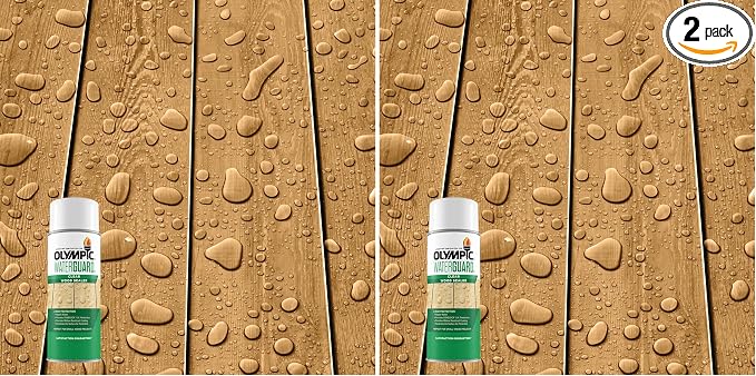 Olympic WaterGuard 11 oz. Clear Exterior Waterproofing Wood Sealer Spray (Pack of 2)