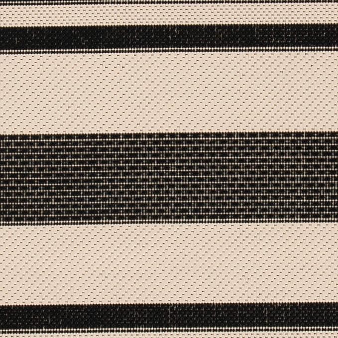 SAFAVIEH Washable Rug Outdoor Courtyard Collection - 2' x 3'7", Black & Bone, Non-Shedding & Easy Cleaning, Ideal for Patio, Front Door, Entryway, Doormat (CY6062-216)
