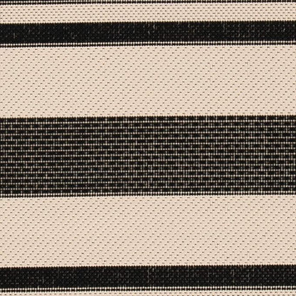 SAFAVIEH Washable Rug Outdoor Courtyard Collection - 2' x 3'7", Black & Bone, Non-Shedding & Easy Cleaning, Ideal for Patio, Front Door, Entryway, Doormat (CY6062-216)