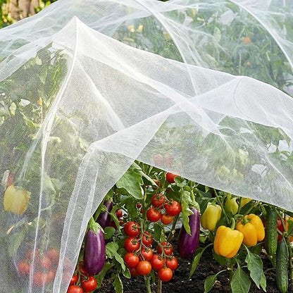 4FT x 10FT Garden Netting Ultra Fine Mesh Netting Plant Cover Insect Bird Netting Barrier for Garden Row Cover for Raised Beds/Greenhouse Vegetables Fruits Flowers Trees