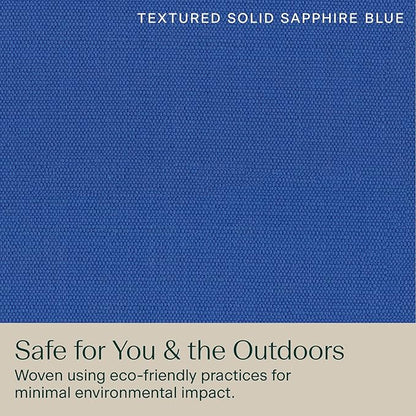 Honeycomb Outdoor Deep Seat, 24 x 23, Textured Solid Sapphire Blue Chair Cushion for Patio Furniture