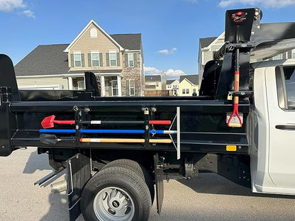 LockJaw Heavy Duty Steel 4 Hole Shovel Holder for Truck Beds - 4 Slot Garden Tool Storage for Long-Handled Tools - Commercial Grade Truck Accessories for Trailers and Garages (Two Clamps, No Bracket)