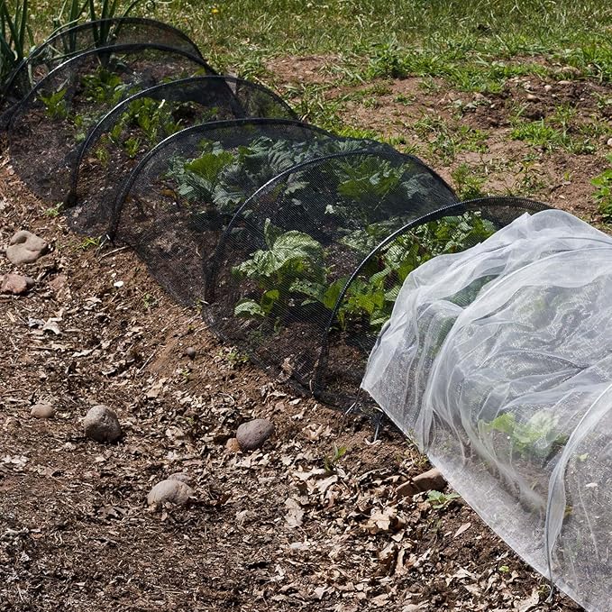 Zonon 10 x 13ft Mosquito Netting Garden Insect Bug Mesh Netting Garden Patio Mesh Screen Net Fly Insect Bug Bird Net Barrier for Patio Balcony Porch Gazebo Vegetables Fruits Plant Protection( Black)