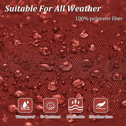 14 Pcs Outdoor Cushion Slipcovers Outdoor Patio Cushion Covers Replacement Waterproof with Zipper for Outdoor Furniture, Patio Sofa Couch 3 Sizes, Covers Only