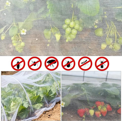 Garden Netting, 8'x25' Plant Netting Pest Barrier Bird Mosquito Net for Garden Protection, Garden Plant Cover Row Cover Raised Bed Screen Mesh for Vegetables Fruits Flowers Crops Plants Greenhouse