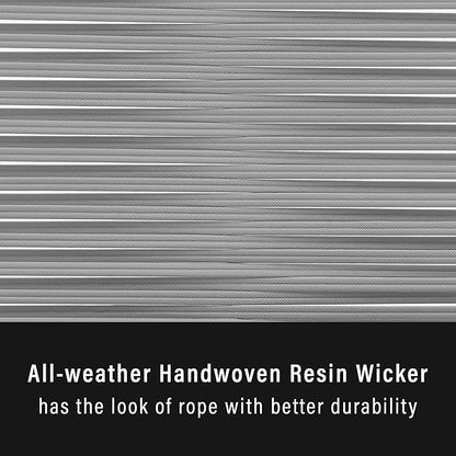 Crosley Furniture Fenton 2-Piece Stackable Outdoor Chair Set, Wicker Patio Chairs for Dining, Conversation, Matte Black/Gray