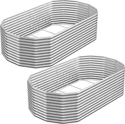 Raised Garden Bed Outdoor Upgrade Oval 2 Pack Tall 8x4FT, Galvanized Metal Garden Beds to Grow More in the Same Space, Raised Beds for Gardening Vegetables & Flowers Reinforced Design