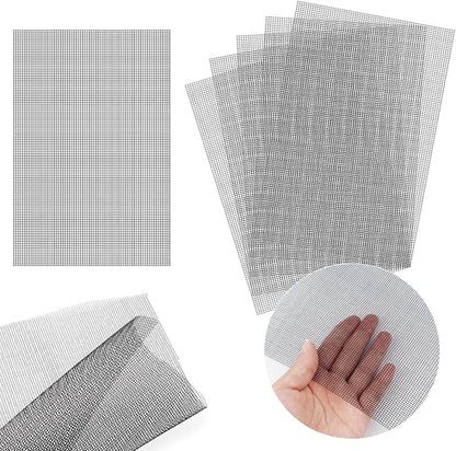 15 PCS Flower Pot Hole Mesh Screens, 11.8” x 7.8” Squares Rigid Polyethylene Garden's Drainage Mesh Hole Pads, DIY Bonsai Pot Pads for Pots Flower Pot Bottoms Grid Keep Soil from Flowing Away