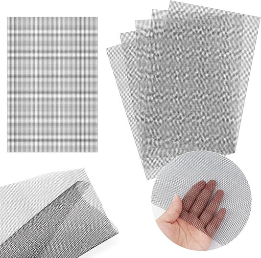 15 PCS Flower Pot Hole Mesh Screens, 11.8” x 7.8” Squares Rigid Polyethylene Garden's Drainage Mesh Hole Pads, DIY Bonsai Pot Pads for Pots Flower Pot Bottoms Grid Keep Soil from Flowing Away