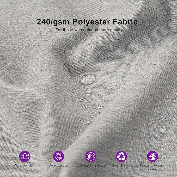 PURPLE LEAF Cantilever Patio Umbrella Outdoor Aluminum Offset Square Umbrella Windproof Heavy Duty Hanging Outside Umbrella for Deck Pool Garden
