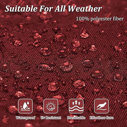 14 Pcs Outdoor Cushion Slipcovers Outdoor Patio Cushion Covers Replacement Waterproof with Zipper for Outdoor Furniture, Patio Sofa Couch 3 Sizes, Covers Only