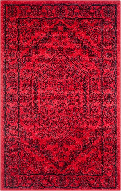 SAFAVIEH Adirondack Collection Accent Rug - 3' x 5', Red & Black, Oriental Medallion Design, Non-Shedding & Easy Care, Ideal for High Traffic Areas in Entryway, Living Room, Bedroom (ADR108F)