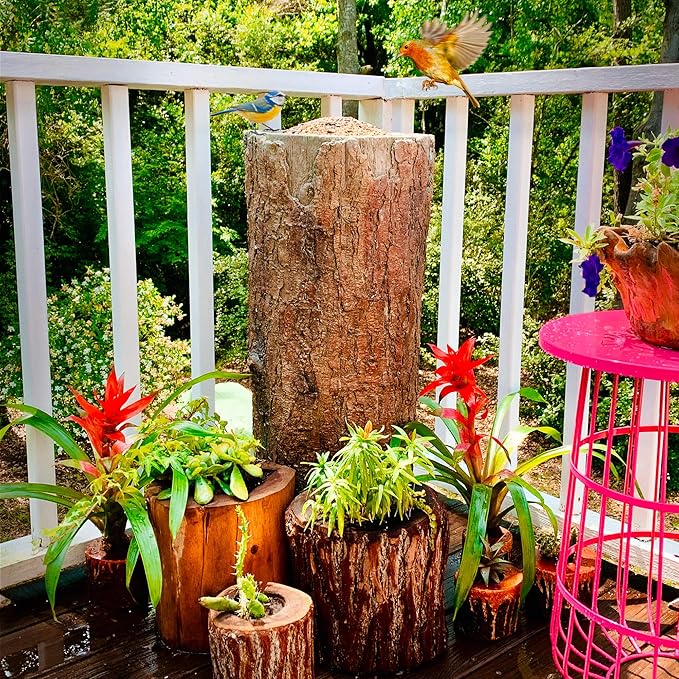 Nature's Feast Wild Bird, Squirrel & Critter Feeder. Tree Stand Buffet for Nature Lovers. Woodland Farmhouse Large Patio & Garden Platform.