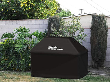 Simple Houseware 64 in. Heavy-Duty BBQ Gas Grill Cover, 600D Polyester Waterproof, Weather-Resistant