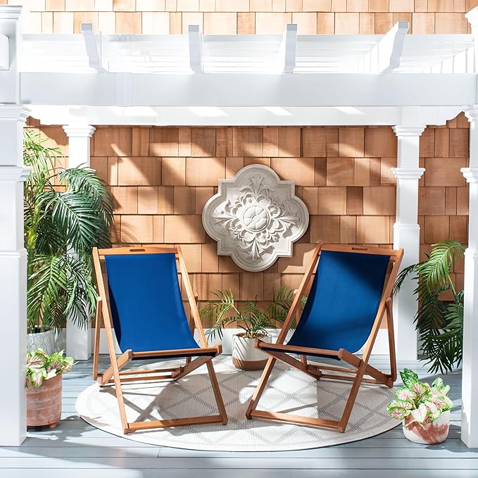 SAFAVIEH PAT7040A-SET2 Outdoor Collection Loren Teak