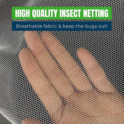 MEKKAPRO Large Garden Netting Pest Barrier, 10ft x 10ft, Mosquito Netting for Garden, Fine Mesh Insect Netting for Garden Protection from Birds and Pests, Customizable Garden Bug Netting Plant Cover