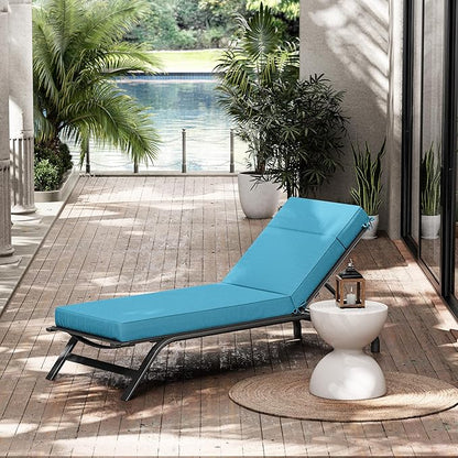 Chaise Lounge Cushions Outdoor, 72" L X 21" W X 4" D Lounge Chair Cushions for Outdoor Furniture, High-Density Foam Outdoor Chaise Cushion-Waterproof Fade-Resistant ThickPatio lounge chair cushion