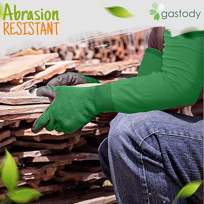 Long Sleeve Gardening Gloves Women and Men - Long Cuff Garden Gloves, Multipurpose Heavy Duty Outdoor and Indoor