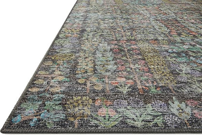 Loloi Rifle Paper Co. Maison Collection MAO-07 Charcoal 2'-6" x 7'-6", .19" Pile Height, Runner Rug