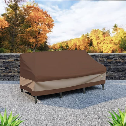 Duckcovers Ultimate Waterproof Patio Sofa Cover, Outdoor Couch Cover with All Weather Protection, Patio Furniture Covers with Attachment Strap, 77"W x 35"D x 35"H, Outdoor Sofa Cover