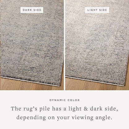 Loloi Amber Lewis Alie Collection ALE-01 Stone/Mist 2'-7'' x 12'-0'', .13'' Pile Height, Runner Rug