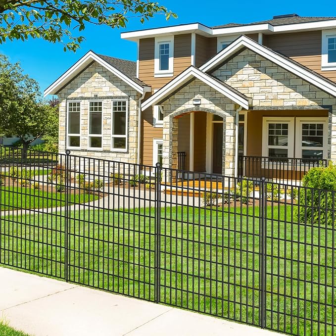 15 Panels No Dig Garden Fence, 40 in(H) X 36.3 ft(L) Metal Fence Panels, Thickened Rustproof Garden Fencing, Animal Barrier Fence for for Dogs, Rabbits, Landscape, Patio