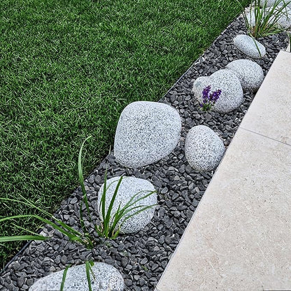 Mr. Fireglass Natural Decorative Gray Bean Pebbles 1/5" Crushed Gravel Stone for Decorating Garden, Succulent Plants and Walkway (10-lb Bag) (Pack of 2)