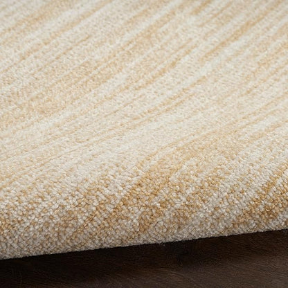 Nourison Home Essentials 10' Runner Ivory Gold Fabric Area Rug