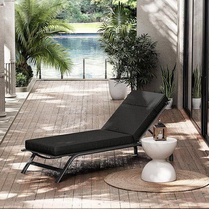 Chaise Lounge Cushions Outdoor, 72" L X 21" W X 4" D Lounge Chair Cushions for Outdoor Furniture, High-Density Foam Outdoor Chaise Cushion-Waterproof Fade-Resistant ThickPatio lounge chair cushion