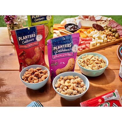 PLANTERS Cashews Cinnamon & Brown Sugar - Trail Mix Snack Pack - Snacks with Cinnamon & Brown Sugar, Snack Pack, Party Trail Mix, 5 Oz Bag