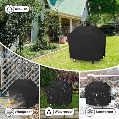 Outdoor Grill Cover Fits Cuisinart 28" Griddler and Broiler Combo CGG-9020 & 28" Griddle with Hood CGG-9748, Cover Geny Waterproof 600D Heavy Duty BBQ Griddle Covers, 54" L x 28" D x 39" H.