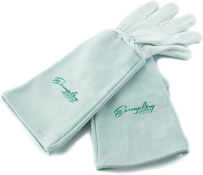 Rose Pruning Gloves for Men and Women - Thorn Proof Goatskin Leather Gardening Gloves with Gauntlet (Extra Large，Natural)