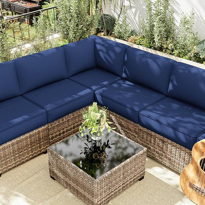 14 Pcs Outdoor Cushion Slipcovers Patio Cushion Covers Replacement Waterproof with Zipper for Outdoor Furniture, Patio Sofa Couch 3 Sizes, Covers Only