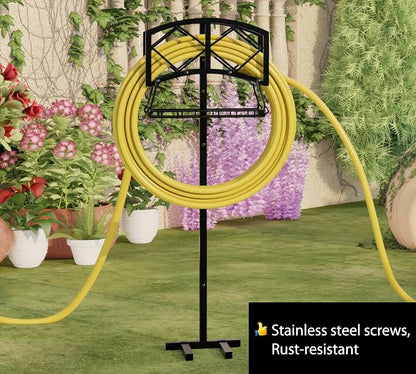 Fire Beauty Garden Hose Holder,Water Hose Holder Rack Organizer for Outdoor,Detachable Water Hose Holder Stake,Hose Reel Stand,Hose Hanger Rack for Lawn