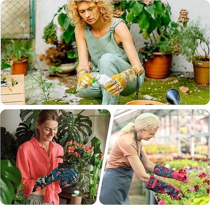 Gardening Gloves for Women Long Sleeve Garden Gloves Ladies Light Protective Gloves for Yard & Outdoor Work